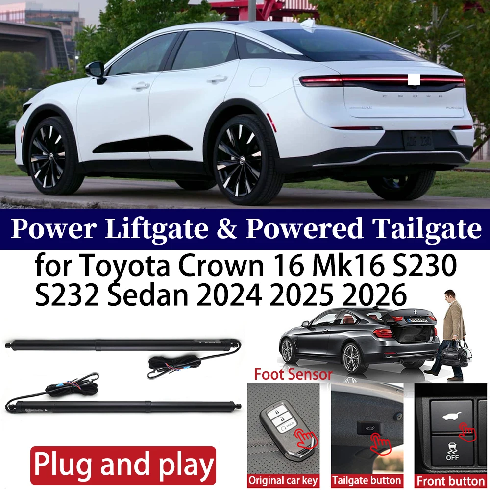 

ZhuCamX for Toyota Crown 16 Mk16 S230 S232 Sedan 2024 2025 2026 Car Power Liftgate Automatic One-Click Powered Tailgate Strut