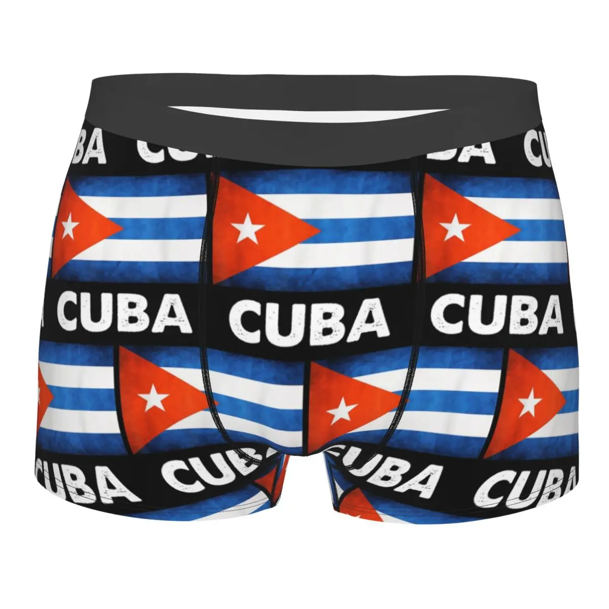 Boxer Underpants Shorts Cuban Cuba Country Flag Panties Men Ventilate Underwear for Homme Man Boyfriend Gift