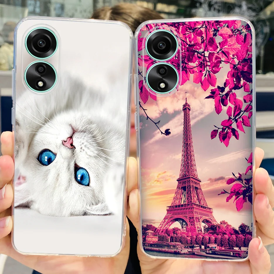 For Oppo A78 4G Case CPH2565 Luxury Butterfly Flower Painted Cover Soft TPU Phone Case For Oppo A78 OppoA78 4G Back Cover 6.43''