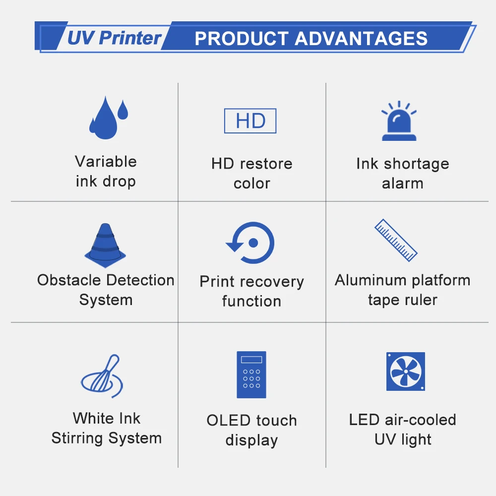 A3 UV DTF Flatbed Printer XP600 UV DTF Printer with 6*500ML Ink for Bottles Glass Metal Wood Acrylic printing XP600 UV Impresora