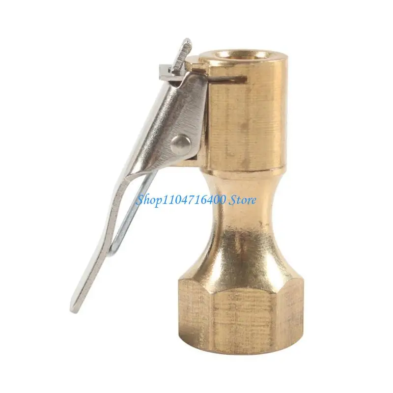 

y1gd Lock on Tire Chuck Self-locking Air Chuck 1/4Npt Adapter for Tire Inflator Gauges