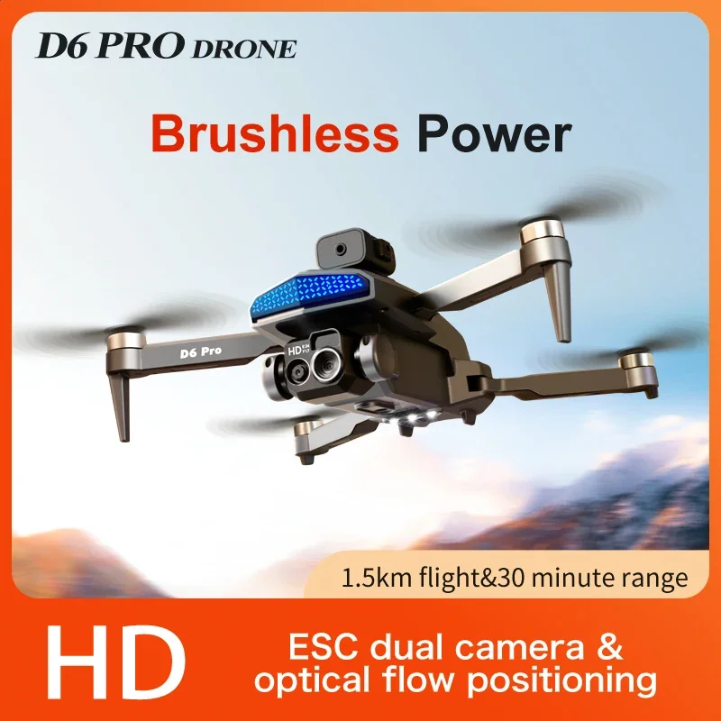 D6 Pro Drone with Camera Rc Novel Children Toys Cheapfpv Remote Control Dji Mini Drift Profesional Helicopter Drone Drone 4k