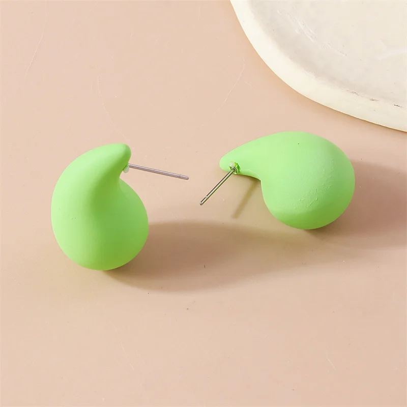 Aihua Koreanische Emaille Großen Platz Stud Ohrringe Weibliche Mode Süße Rot Weiß Farbe Geometrie Aussage Ohr Studs Schmuck Geschenke – Detail 15