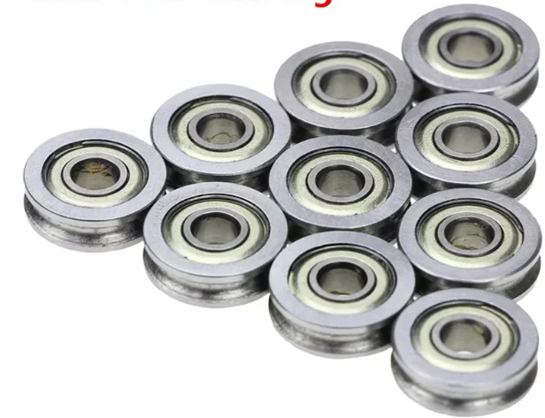 10PCS/lot 3D Printers Extruder Parts U-Groove Idler Pulley Belt Pulley Bearing U604ZZ u Ditch 604U 4*13*4mm