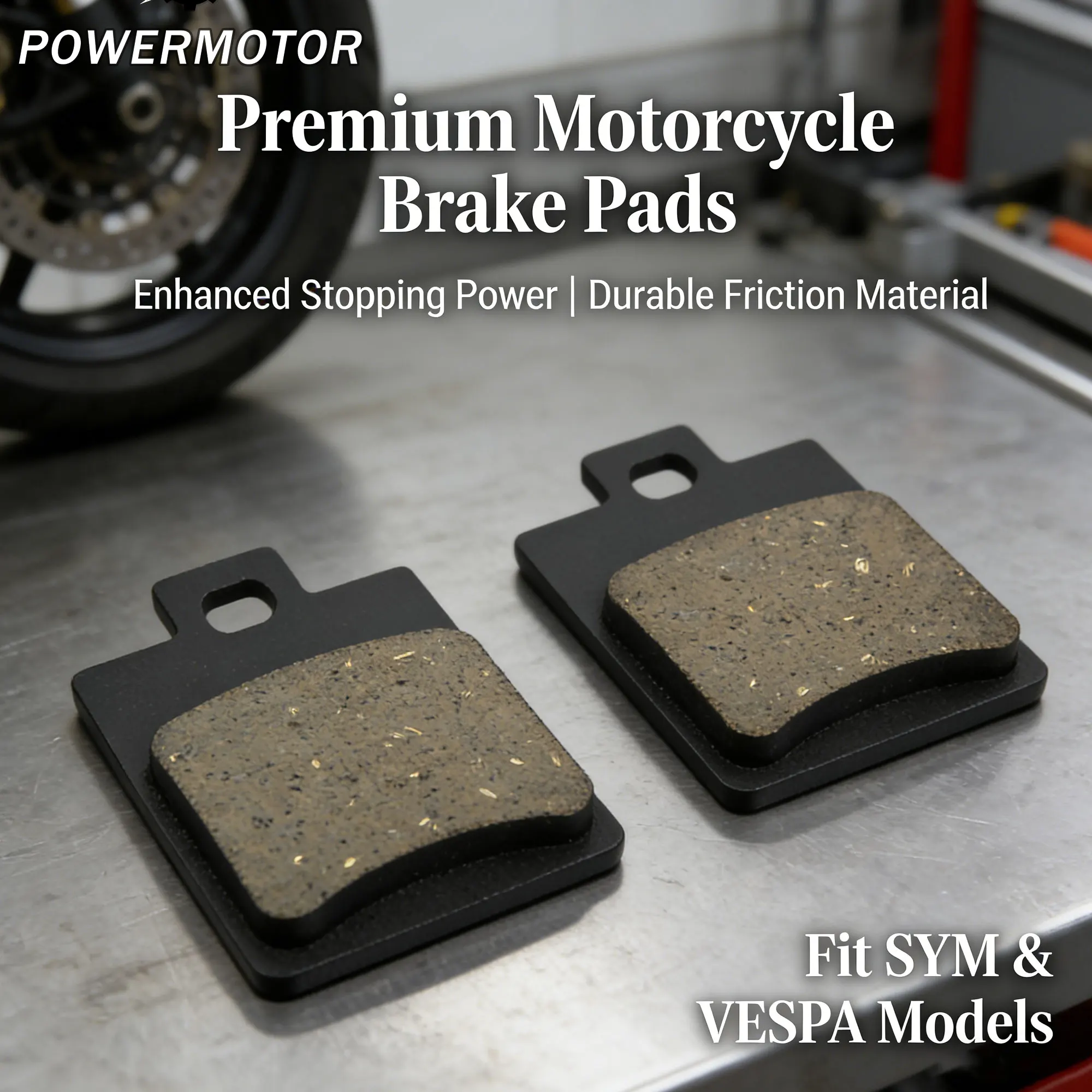 

For SYM Symphony S 50 SR50 S125 Motorcycle Front & Rear Brake Pad Kit For VESPA ET4 125 LX50 S50 Scooter Supermoto Modified Part