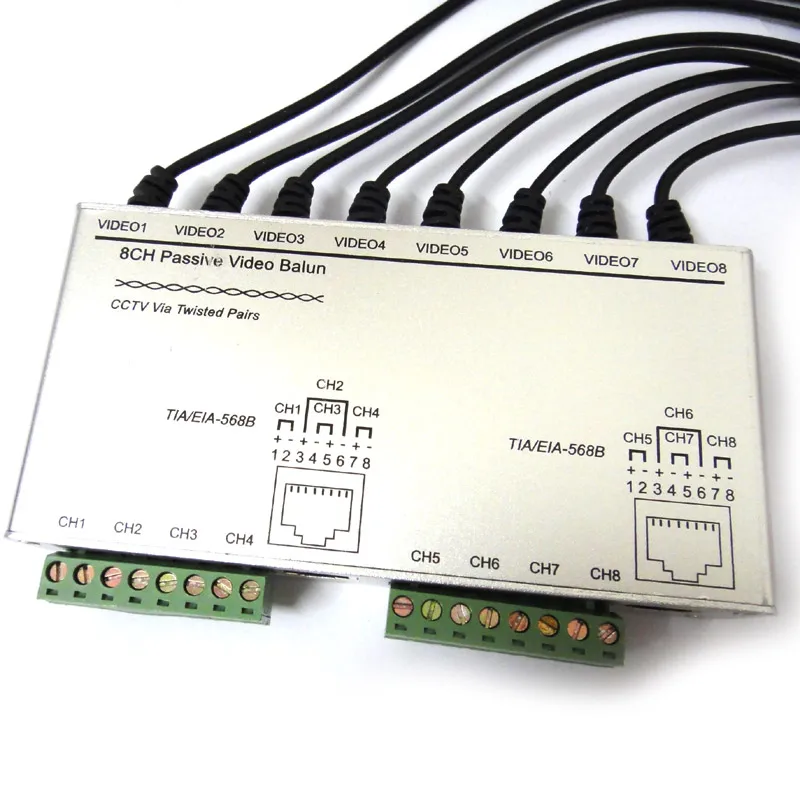 8CH Video Balun CCTV 8 Channel Passive Transmitter BNC Female to UTP Rj45 Cat5