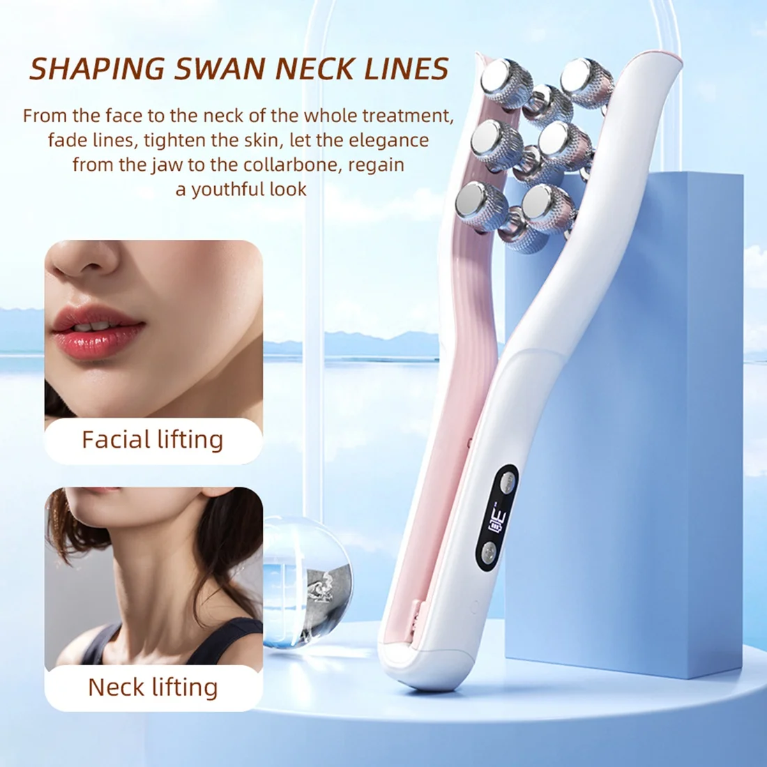[NEW] Electric Face&Body Slimming Roller V-Shape Massager Skin Lifting Rolling Slimmer Double Chin Fat Remove Roller