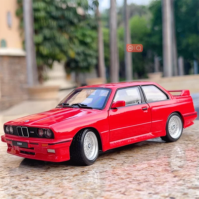 Scale 1/24 Alloy Diecast Metal BMW M3(E30) 1988 Car Model Simulation Handicraft Adult Toy Decoration Collectibles Gift