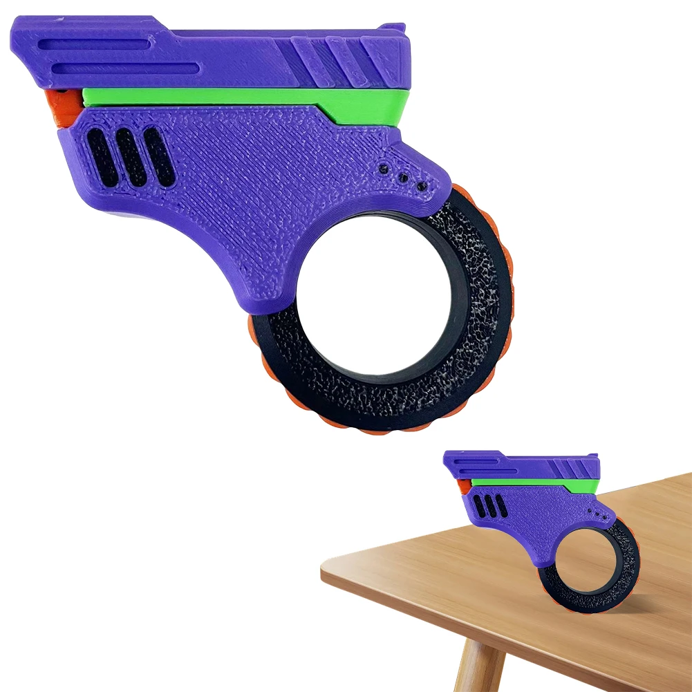 

3D Printed Stress Relief Toy Gun Creative Fingertip Spinner Toy Decompression Sensory Toy for Kids Adults