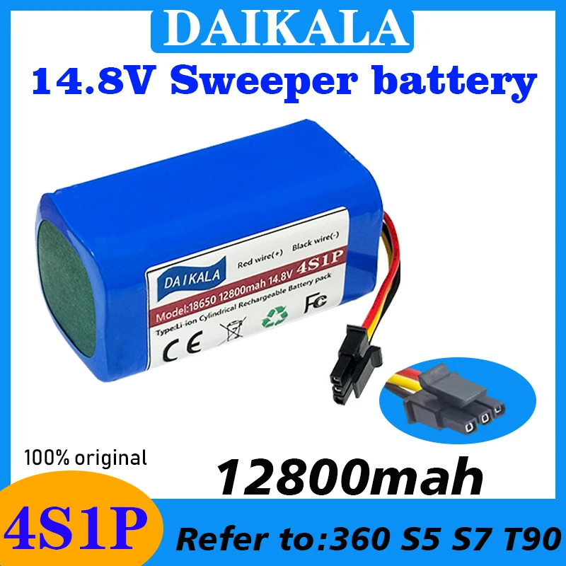 

Free Shipping 100% Original Sweeper Battery 4S1P 14.8V 12800mAh Rechargeable Battery Pack Replacement of Accessories