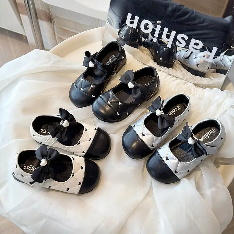 

Kawaii повседневная обувь, модная детская обувь, обувь Мэри Джейн для девочек, кожаные кроссовки для малышей, весна 2024, новинка, милая мягкая подошва