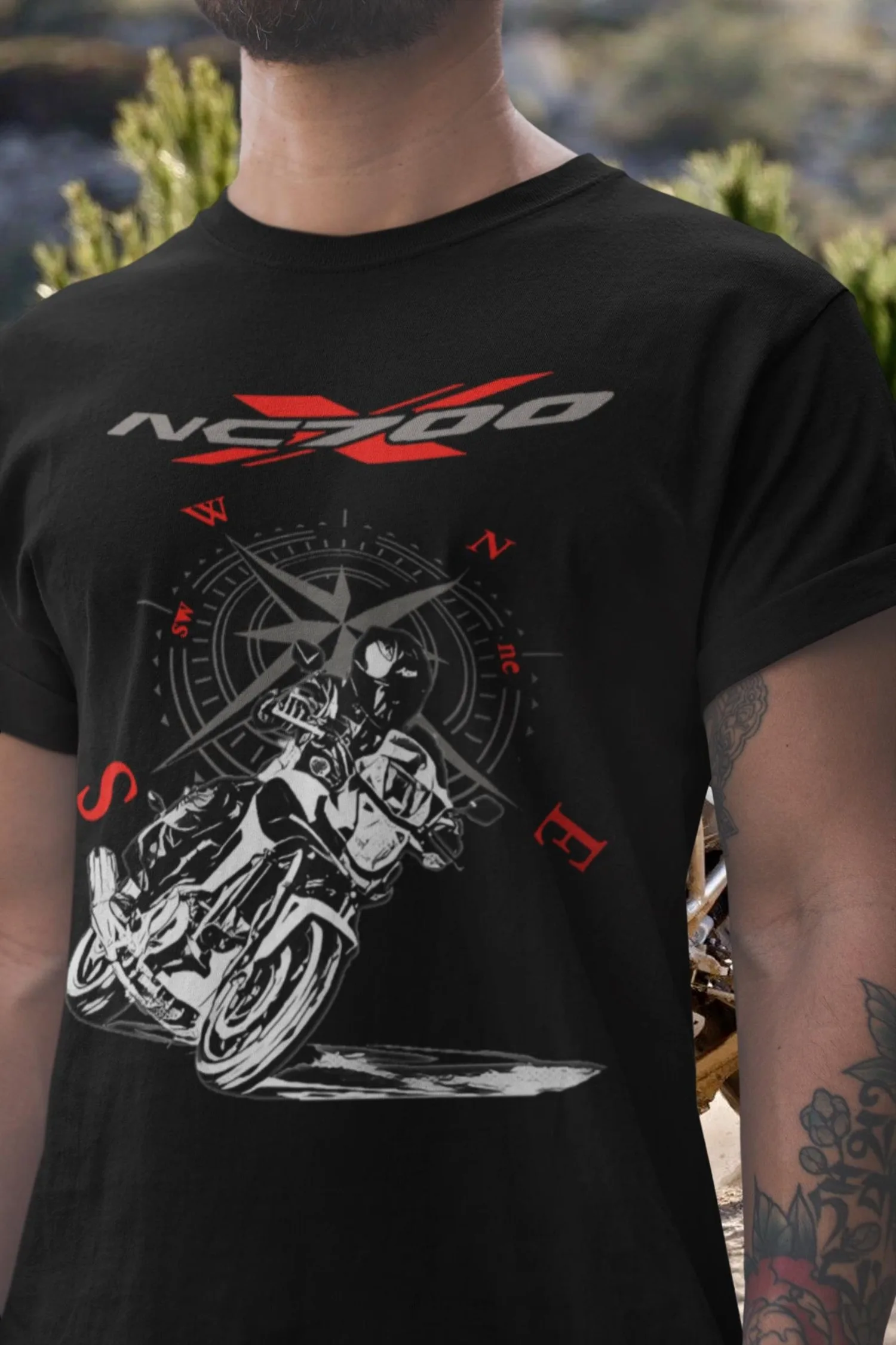 

500@EY H.onda NC700X T Shirt The Accessible Adventurer Motorcycle Tee Crossover Rider Top For H.onda Fans Explorer Frunk DCT Gif