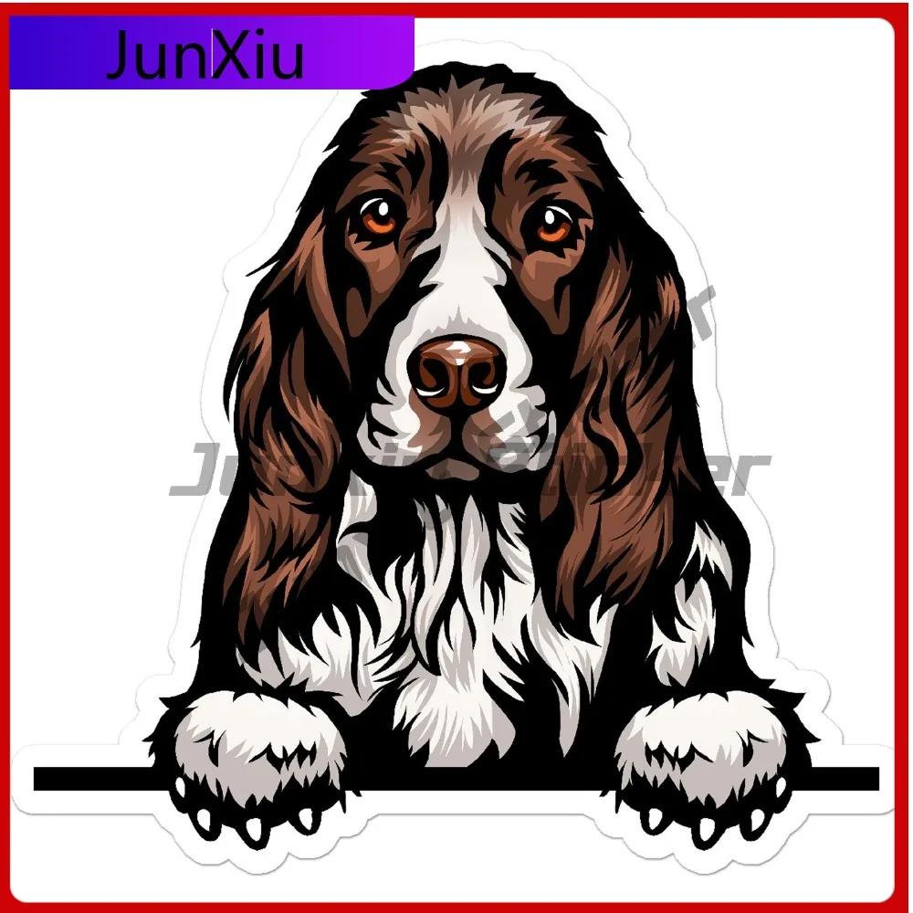 

Peeking Springer Spaniel New Best Gift Fade Resistant Creative Motorcycle Decal Accessory Waterproof Vinyl Car Laptop Window