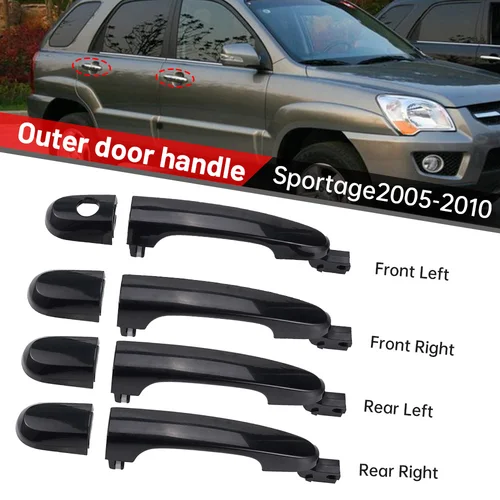 82662-1F000 82651-1F000 manija de puerta Exterior de coche delantera izquierda/derecha para KIA Sportage 2005 2006 2007 2008 2009 2010
