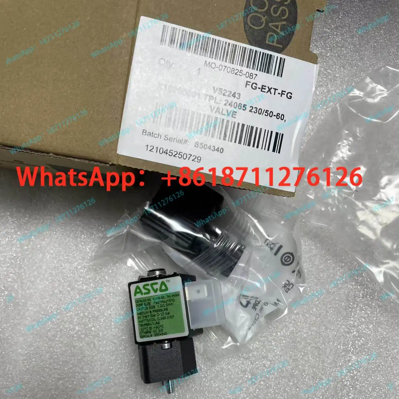 

X18900001 220/50, ASCO solenoid coil, 43004422