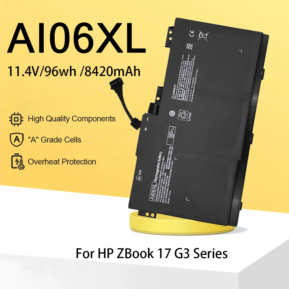 

Аккумулятор AI06XL для HP ZBook серии G3 HSTNN-LB6X HSTNN-C86C 808451-001 808451-002 AI06 808397-421