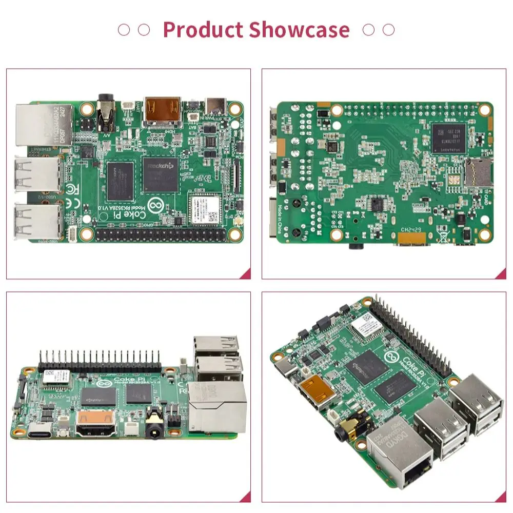 CoKePi SBC Board 4GB RAM 128GB EMMC Android 13 Rockchip RK3528A Single Board WIFI Bluetooth BLE Development Board for Orange Pi