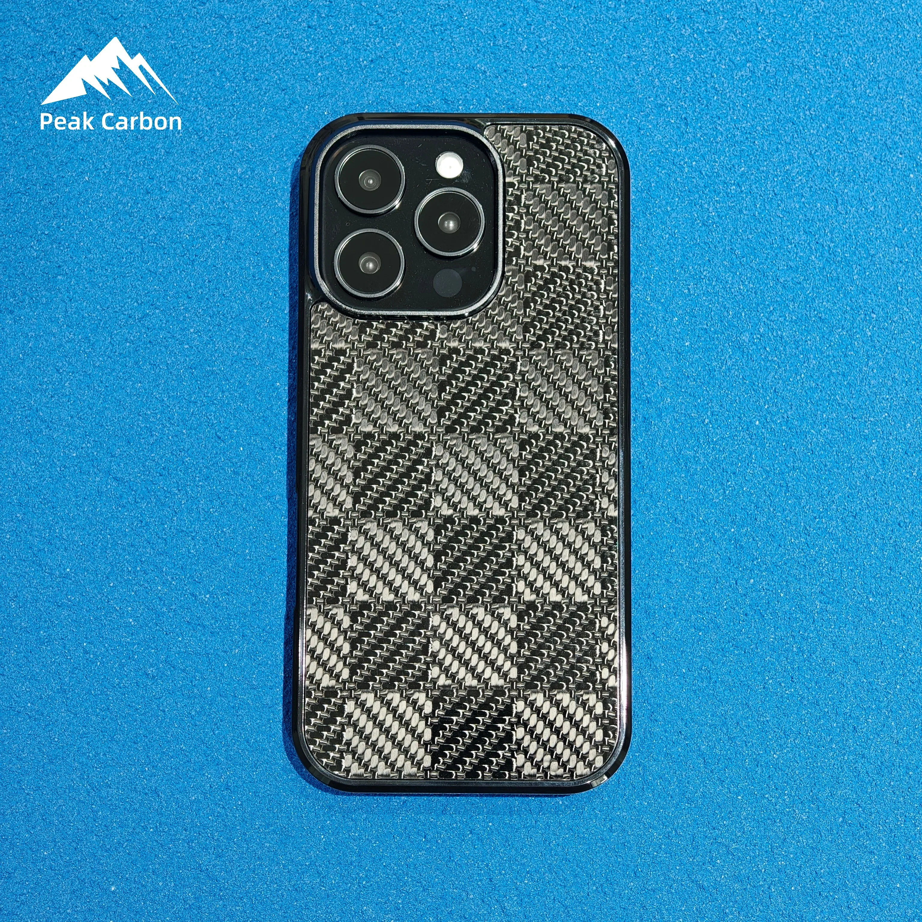 

Magnetic Square Woven Real Carbon Fiber Full Cover Case for iPhone 16 15 14 13 12 11 Pro Max Works with Magsafe Wireless Charger