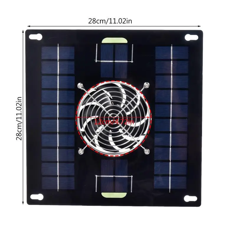 5W Cooling Fan 5W Solar Powered Fan for Shed and Chicken Coop Portable Convenient Solar Greenhouse Fan for Outside Pet House