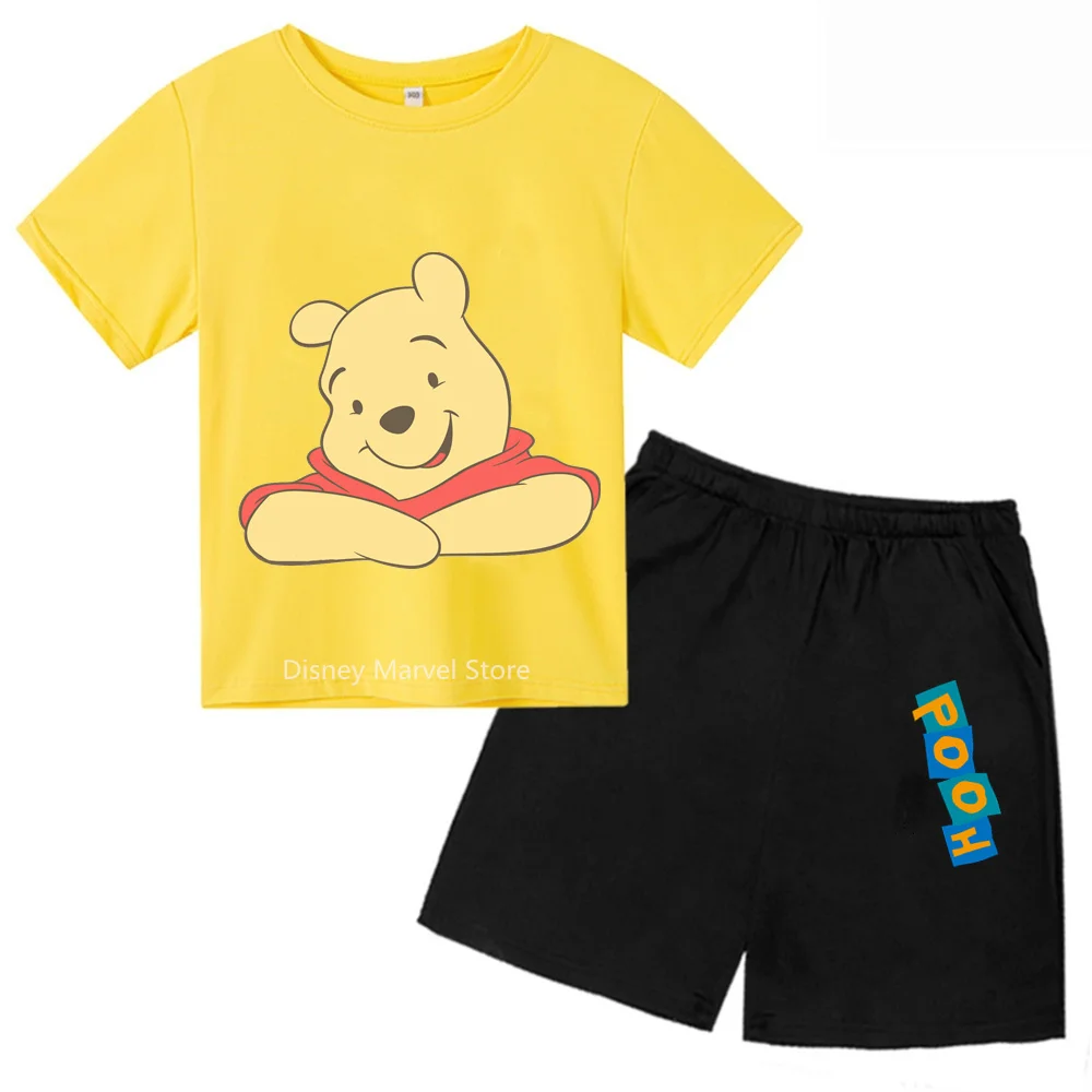 Disney'S Winnie The Pooh: Trendy T-Shirt & Shorts Set For Kids, Age 3-14, Cartoon Characters For A Fun Summer