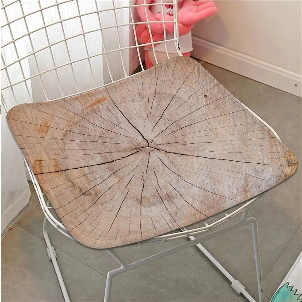 Wood Grain Cushion Mat Simplicity Multi-Color Dining Chair Cushion Circular Decoration Seat For Office Outdoor Garden Cushions