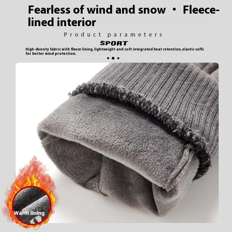 Autumn Winter Outdoor Cycling Gloves Gym Fitness Sports Running Warm Touch Screen Nonslip Gloves Motorcycle Gloves Men