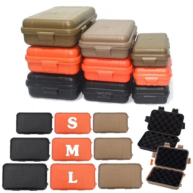 Outdoor Waterproof Survival Sealed Box Dustproof Shockproof Plastic EDC Tools Storage Container Case Fishing Tackle Tools Boxes