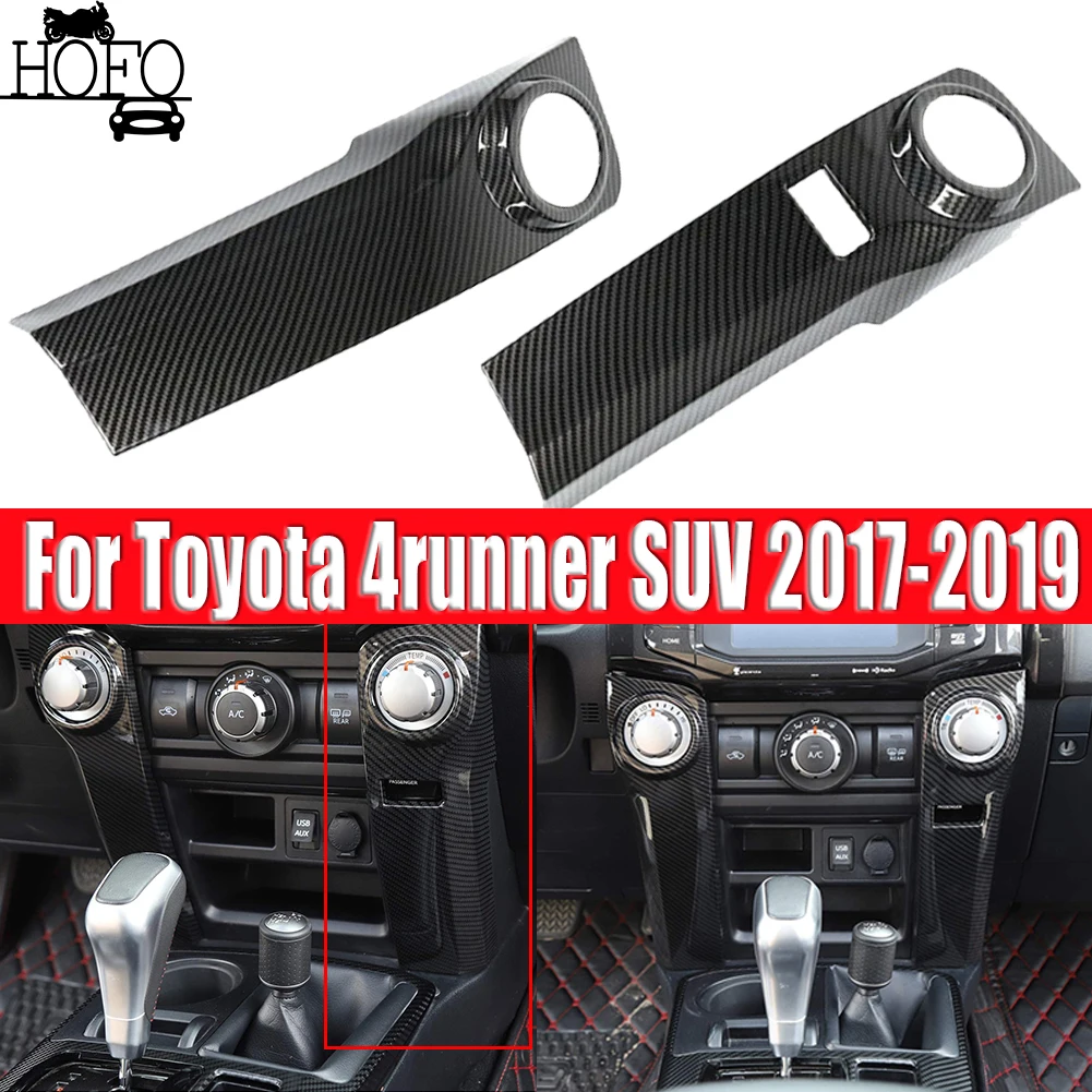 

Для Toyota 4runner SUV 2017-2019 центральная консоль, панель переключателя кондиционера, стиль из углеродного волокна