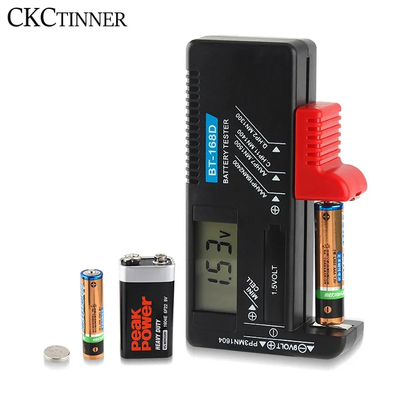 Battery Tester BT-168D  Digital Battery Capacity Tester  LCD Display Check AAA AA Button Cell Universal test Checker