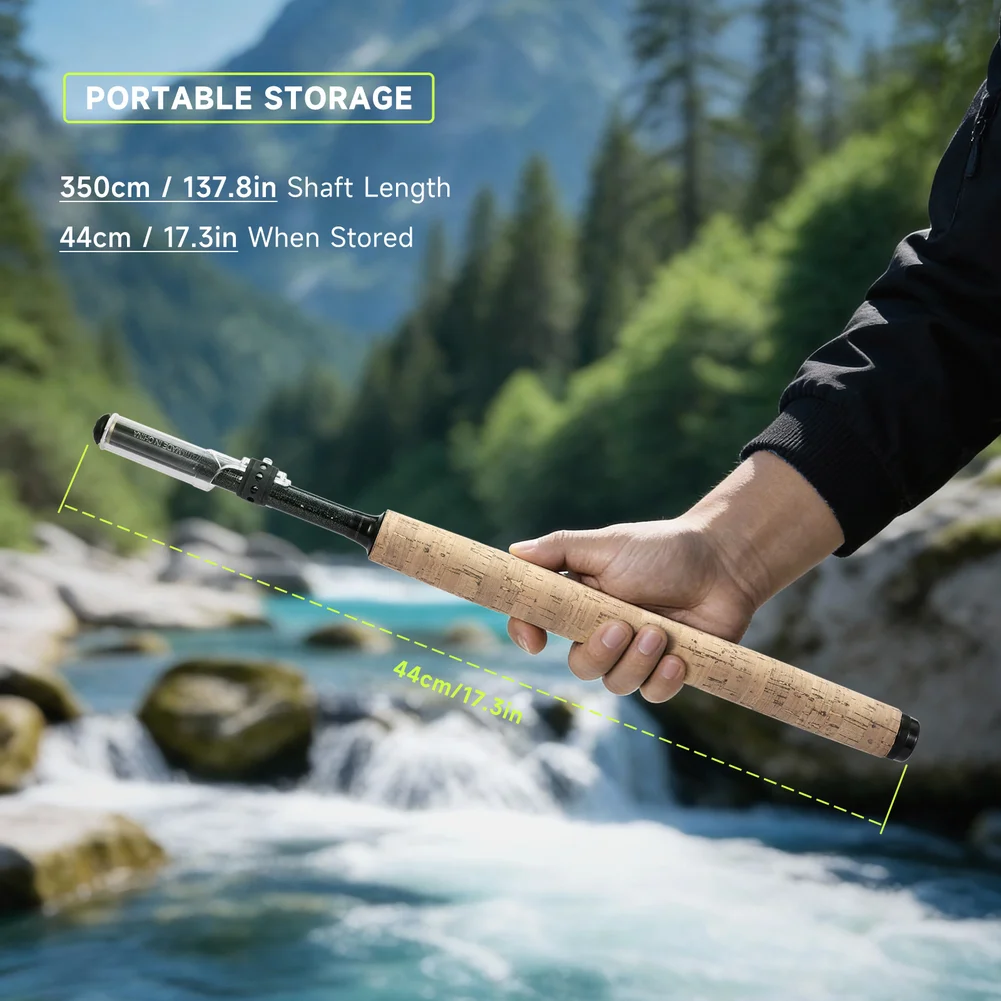 

For Small Stream Fish Portable Fly Rod Travel Fishing No Reel Fly Fishing Fishing Stored 44cm No Reel Required
