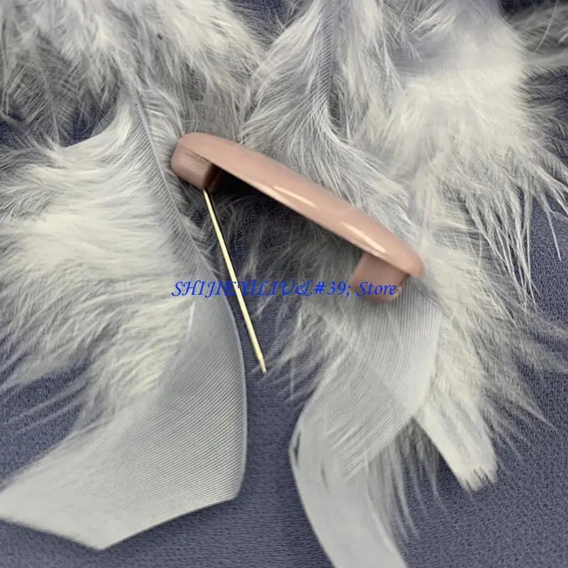 E21F 8-Pack Muslim Hijab Pins Color Black and White Safety Pins Plastic Scarf Clip Ladies Hair Dressing Accessories