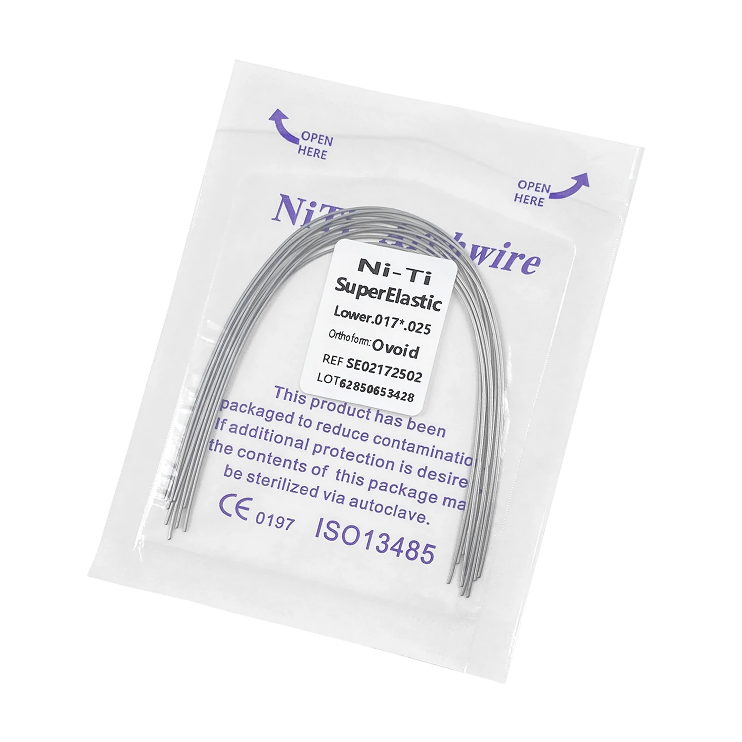 JOLANT 10pcs Dental Orthodontic Wire NITI Round/Rectangular Wire Ovoid/Natural Form Dentist Material Dental Arch Upper Lower