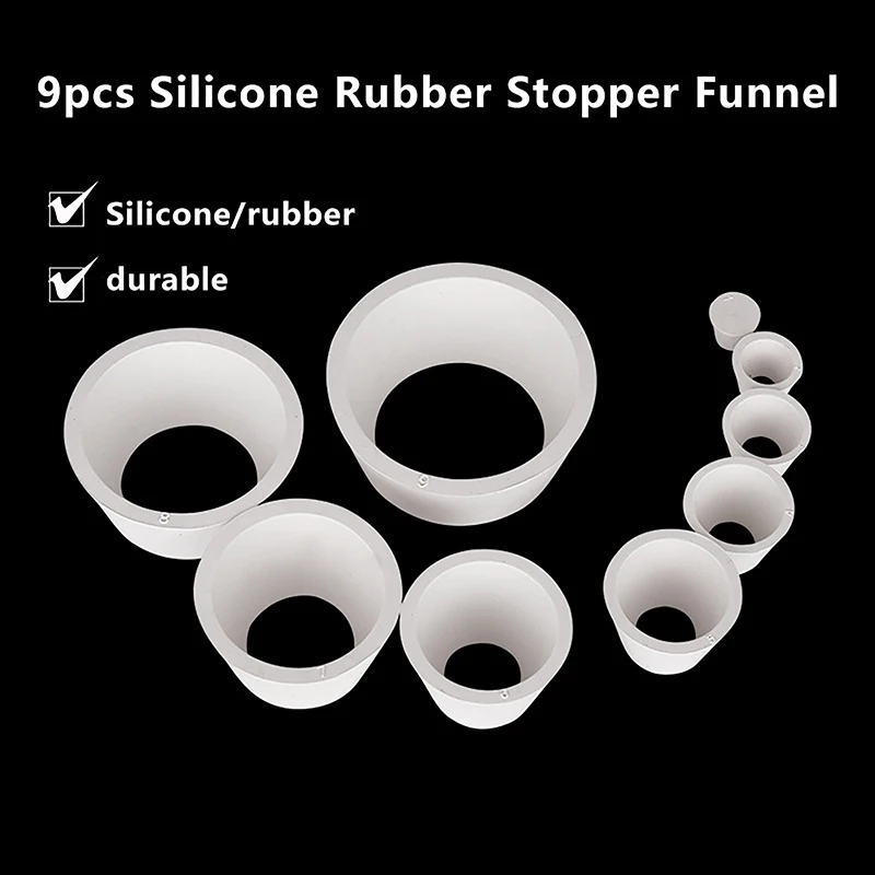 Rubber Silicone Filter Cone Stopper Funnel Adapter Suction Mat for Lab Chemistry Filtration Assemblies Accessories