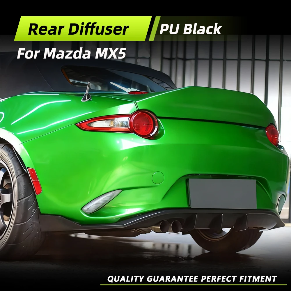 

Автомобильный диффузор заднего бампера, разветвители для Mazda MX5 MX-5 ND Miata 4-го поколения, автомобильный задний диффузор, тюнинговый диффузор, черный праймер из искусственной кожи