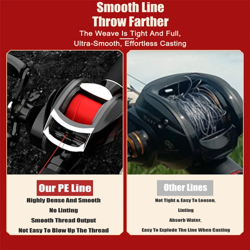 Imagen 2 del producto ZUKIBO-sedal de pesca trenzado de 8 hebras, hilo de multifilamento 8X superfuerte, color rojo, Material japonés, para agua salada hilo trenzado pesca hilo de pesca plomos para la pesca en el mar trenzado pesca