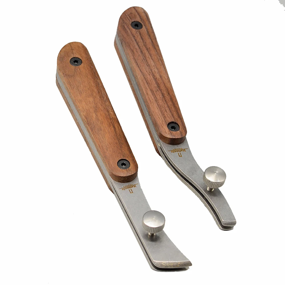 1PCS Nattools Edge Holder Groove Holder Integrated Keel Edge Holder Groove Holder Wooden Handle Leather Edge Holder