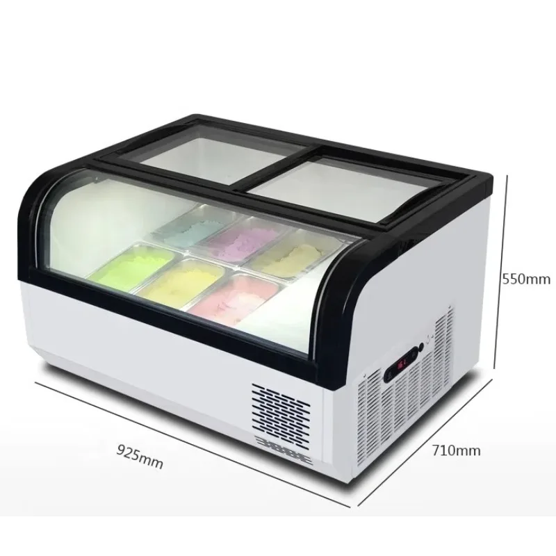 

Commercial Desktop Ice Cream And Yogurt Display Cabinet Hard Frozen For Cake And Yogurt Thick Cut Commercial Refrigerator