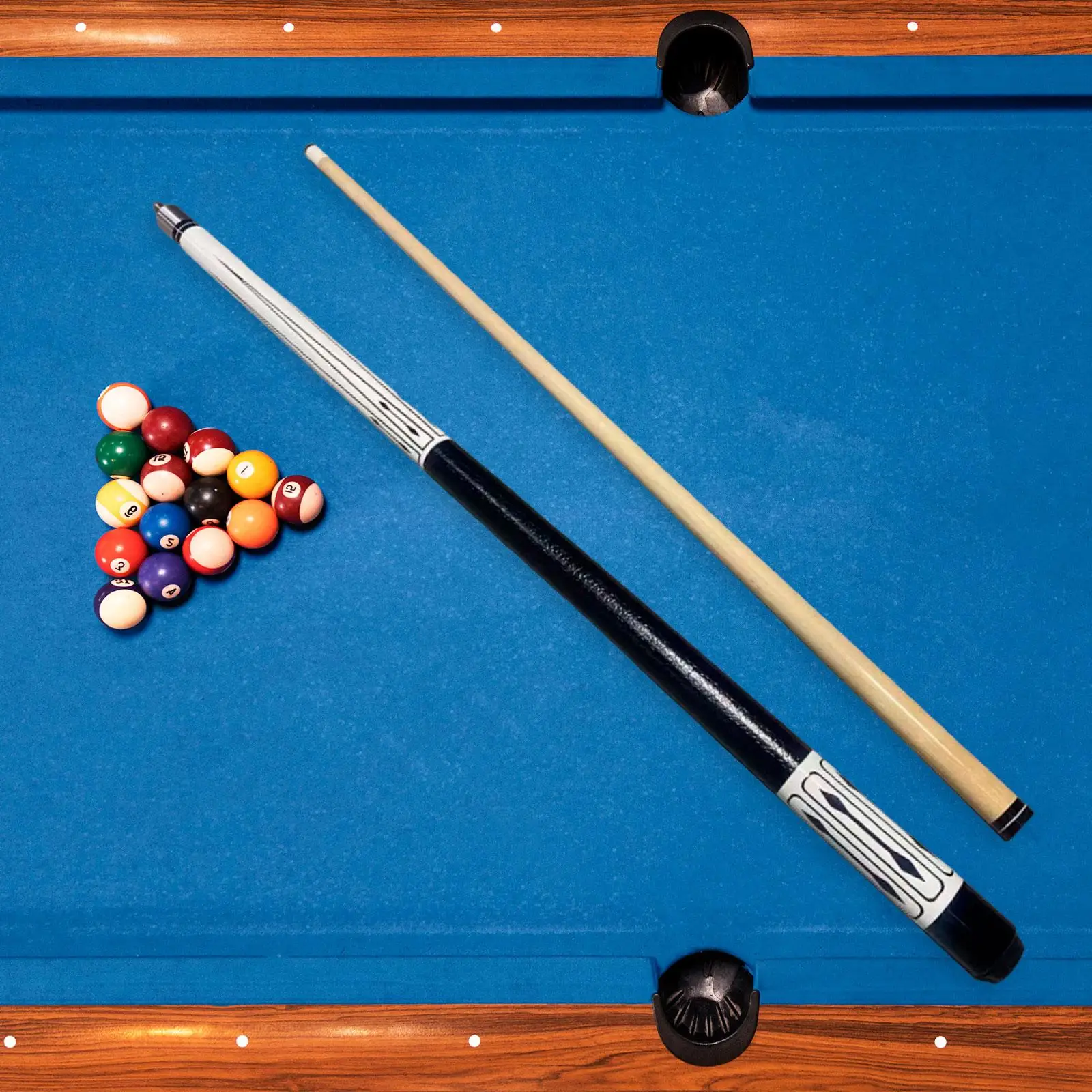 

Pool Cue 13mm Large Tip 1/2 Segmented Two Section 57" Billiard Cue for Men Women Billiard Players Beginners Game