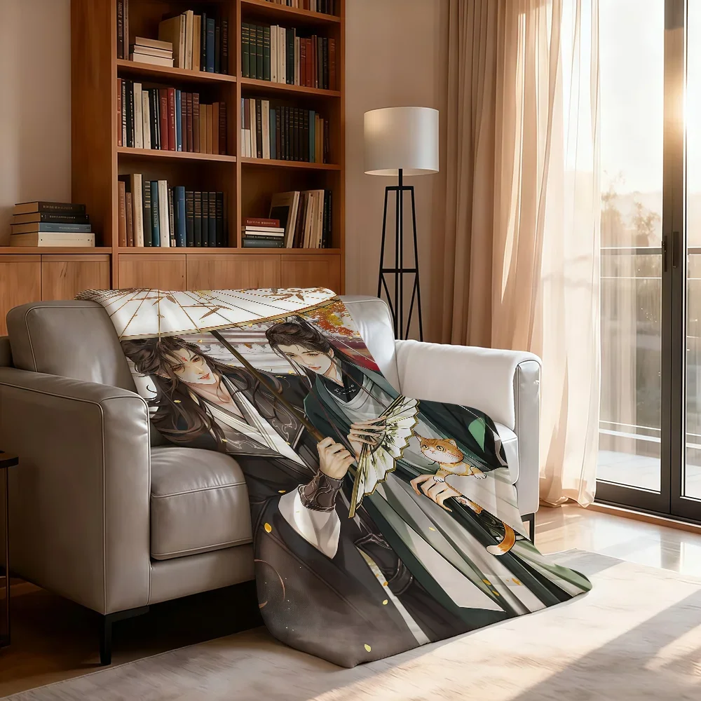The Scum Villains Self-Saving System BL Novel Blanket Soft Throw Blanket Home Bedroom Bed Sofa Picnic Travel Office Blanket Gift