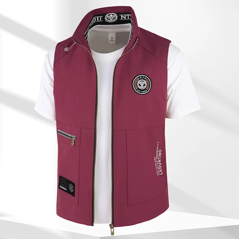 Men's Loose Breathable Workwear Vest plus Size Thin Casual Fashion Spring Autumn Outerwear