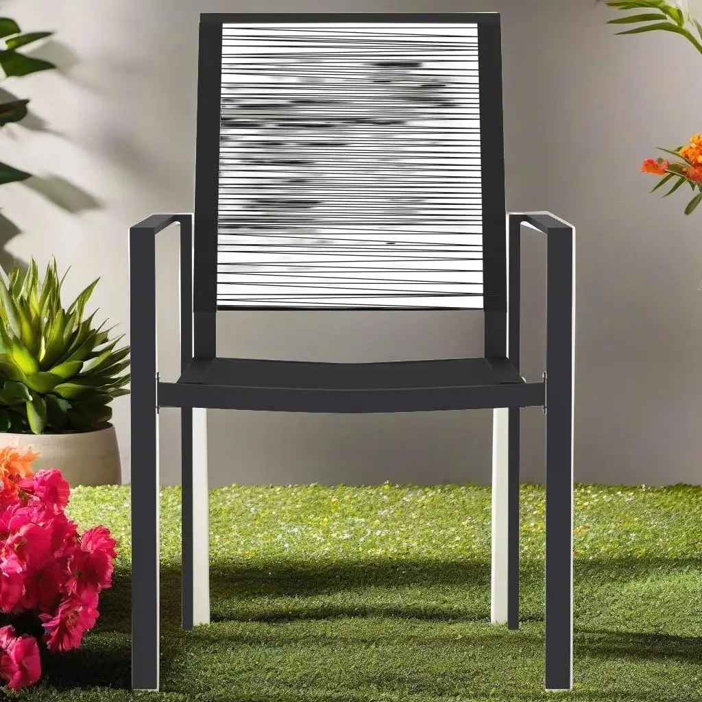 

5-Piece Black Patio Dining Set - Stylish Outdoor Furniture for Garden, Balcony & Deck