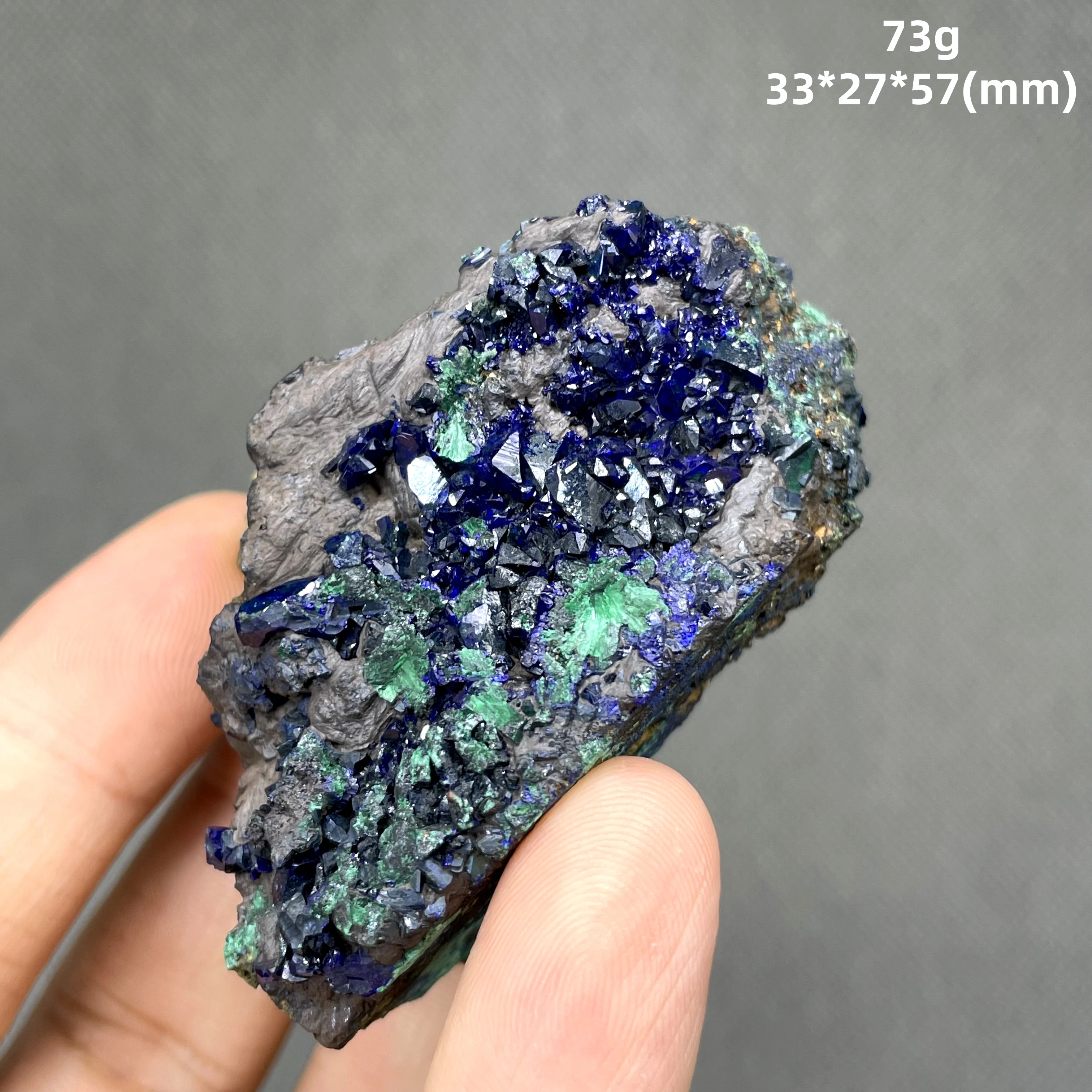 

Natural Single crystal Azurite mineral crystal specimen healing quartz from China (crystals and stones Quartz crystal stones )