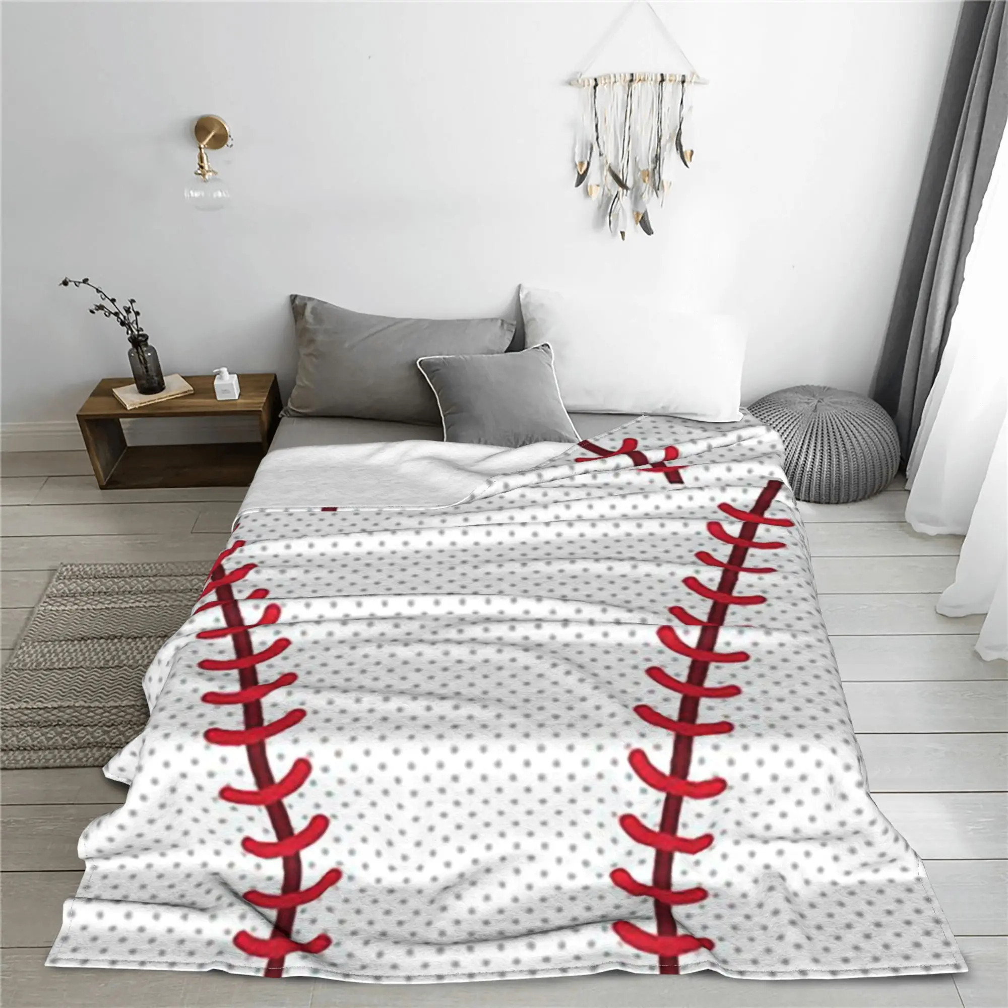 Baseball Blankets Warm Flannel Sofa Throw Blanket for Couch Bedding Office Throws Bedspread Quilt