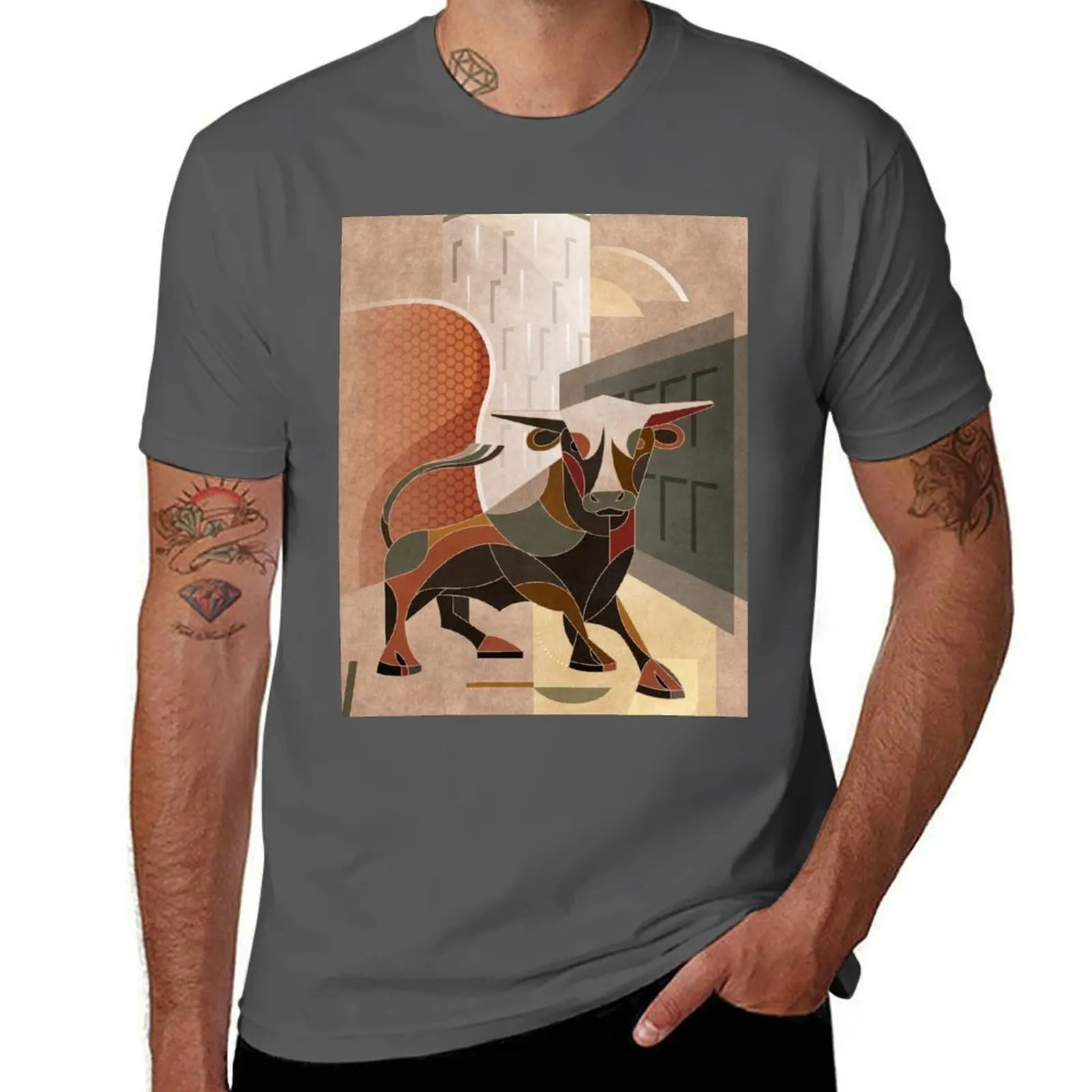 

The Bull T-Shirt Casual Light Summer Short Sleeve Top