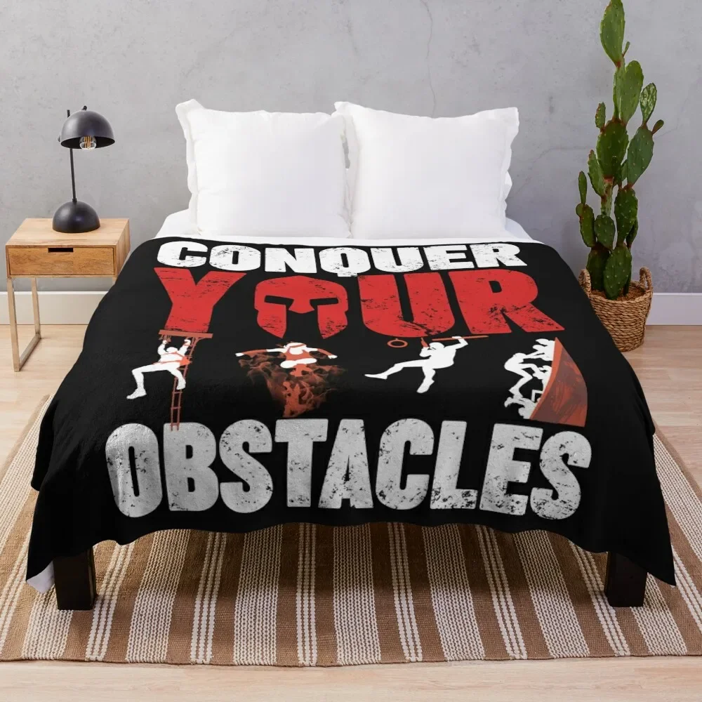 Spartan Conquer Your Obstacle Throw Blanket Decoratives Thermal Designers Blankets