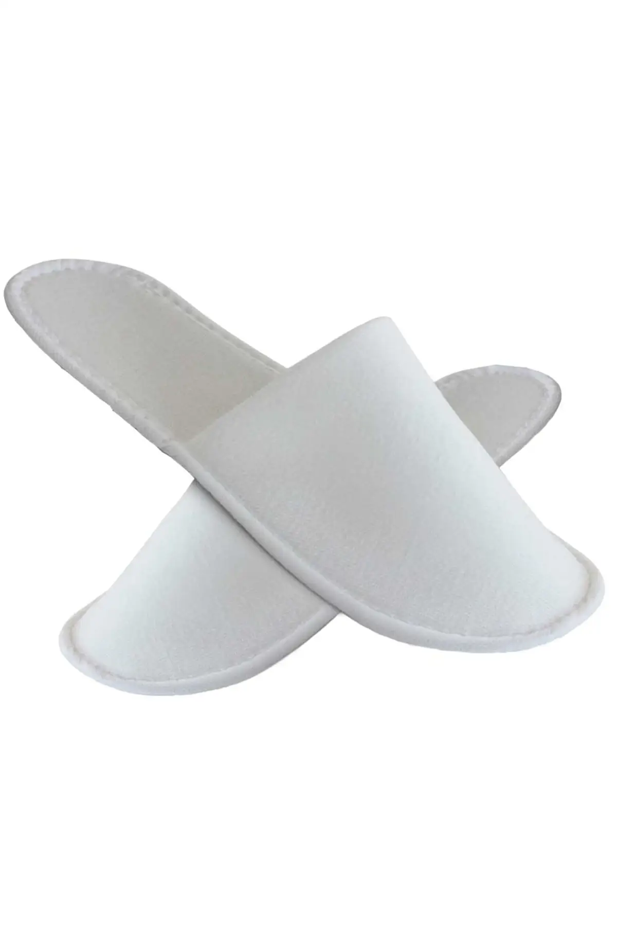 First Quality Disposable Hotel Slippers 100 Pairs Double Layer Towel White