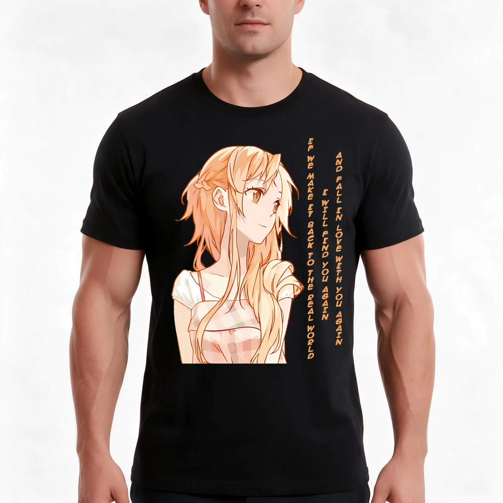 Sao Asuna Classic - Art Asuna Vintage T-Shirt, Summer Casual Cotton Tee, Oversized Streetwear Tops, Vintage Graphic Print