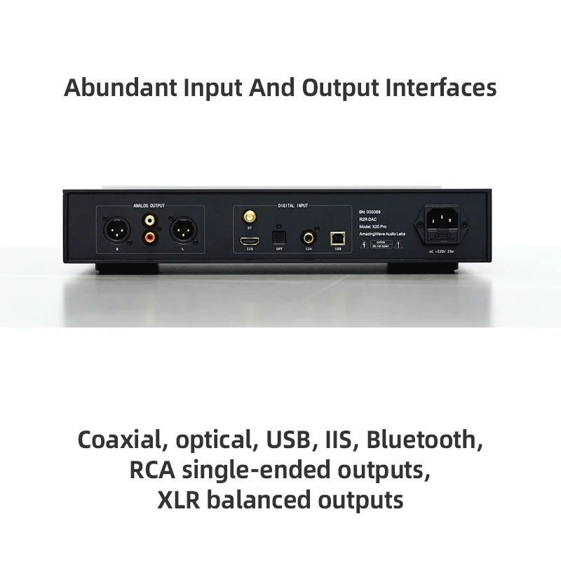 مضخم صوت رقمي TZT AmazingWave X20 Pro R2R USB DAC مع التحكم الرقمي في مستوى الصوت وOLED