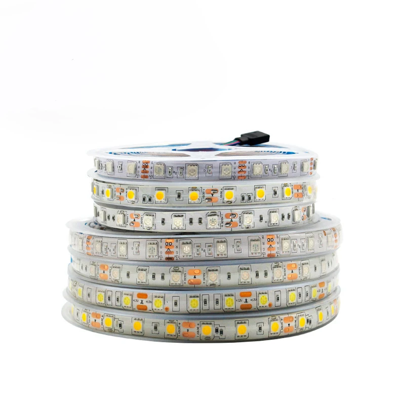 SMD 5050 RGB LED Strip noWaterproof 5M 300LED DC 12V 24V  WHITE WARM WHITE NW Fita LED Light Strips Flexible