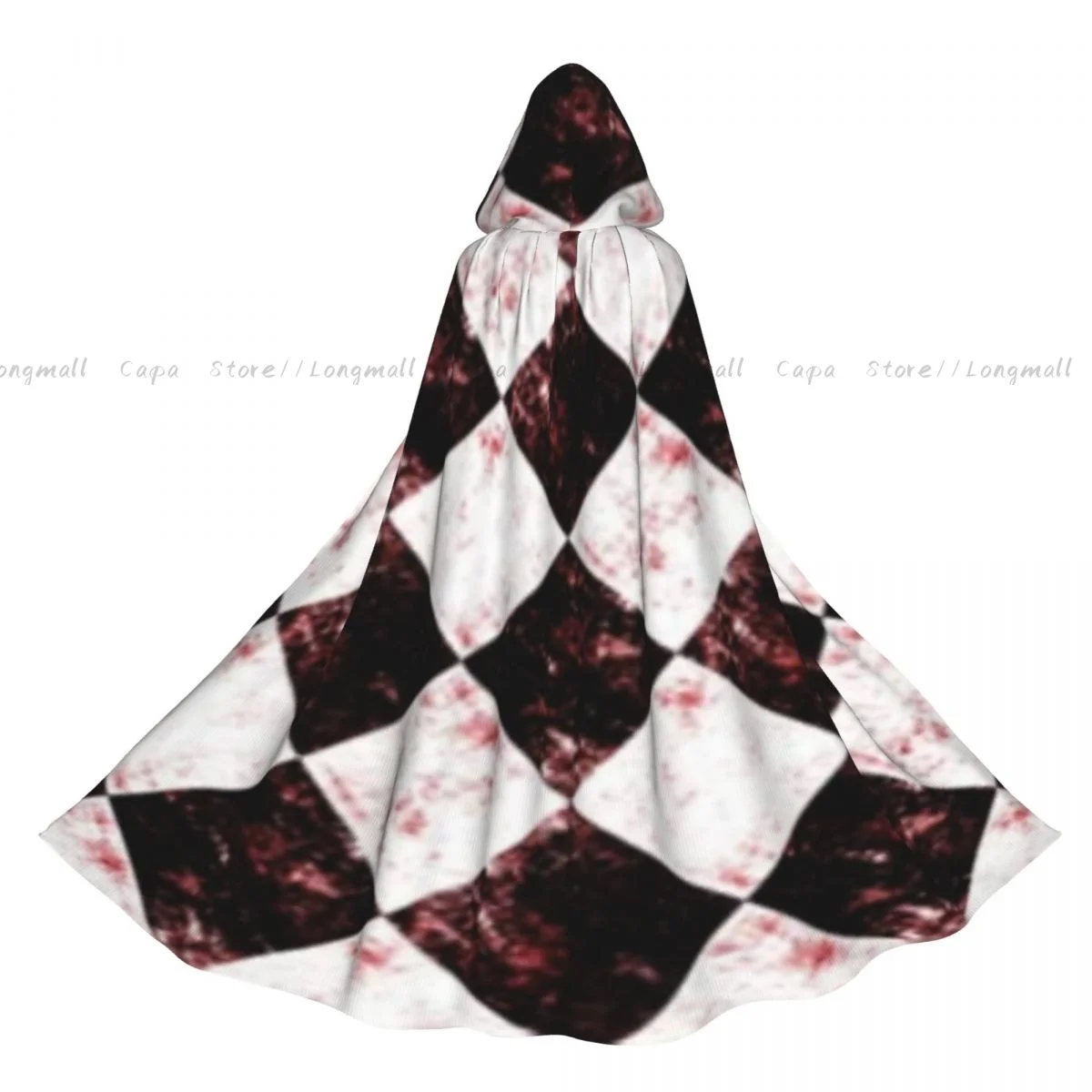 

Queen Of Heart Bloody Hooded Cloak Coat Halloween Cosplay Costume Vampire Devil Wizard Cape Gown Party